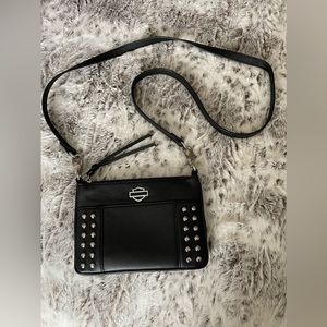 Harley Davidson Leather Studded- NWOT - Swivel Clip - Adjust Strap - Clip On